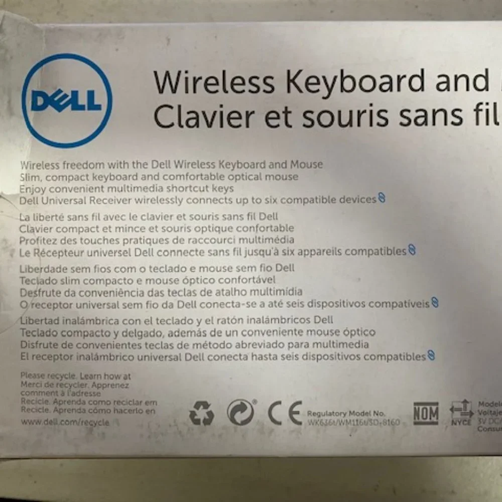 Dell KM636 Wireless Keyboard & Mouse Combo (5WH32), Black